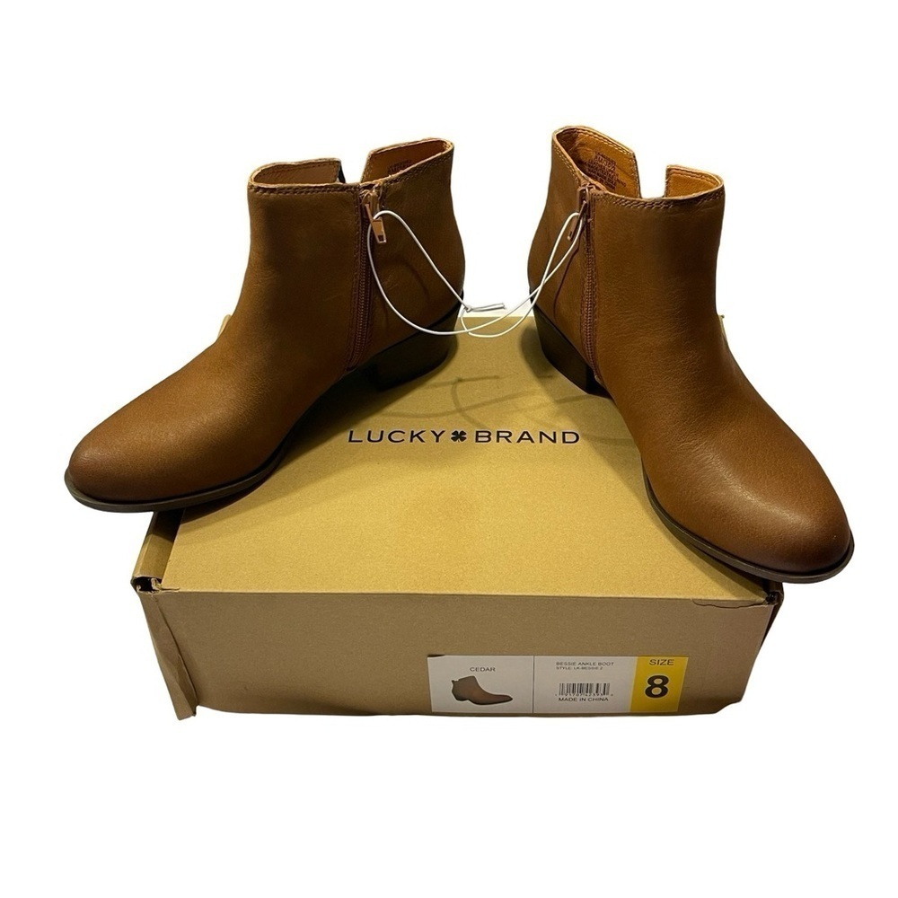 NIB Lucky Brand Bessie 2 Cedar/Brown Ankle Boot (Size 8 sold Size 7 Available)